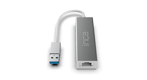 INCA IUSB-03T USB 3.0 3 Port ÇOKLAYICI,10/100/1000Mbps Ethernet Mulitiplexer Adaptör